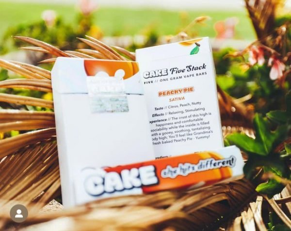 Buy Peachy Pie 3rd Gen cake bars – 5 Stacks Each Pack (SATIVA)